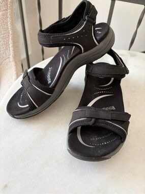 Abeo Black Everyday Adjustable Comfort Sandals Woman’s 10M